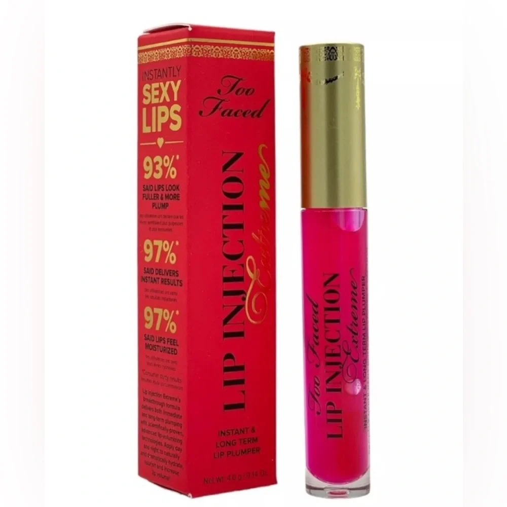 Too Faced Lip Injection Extreme Gloss - Pink Punch - New in Box